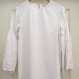 Michael Kors Womens Cotton Blend White Dress Xs